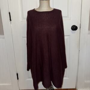 Claudia Nichole Cashmere Long Sleeve Oversized Boxy Sweater Size M Pullover